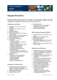 Packliste Segeln